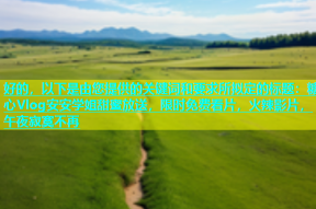 好的，以下是由您提供的关键词和要求所拟定的标题：糖心Vlog安安学姐甜蜜放送，限时免费看片，火辣影片，午夜寂寞不再