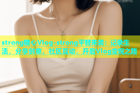 strong糖心Vlog-strong平替来袭：记录生活，分享创意，社区互动，开启Vlog变现之路