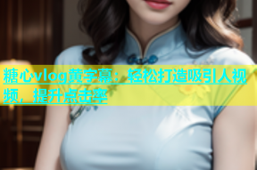 糖心vlog黄字幕：轻松打造吸引人视频，提升点击率