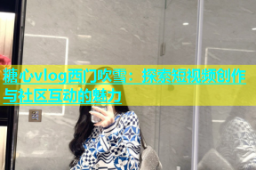糖心vlog西门吹雪：探索短视频创作与社区互动的魅力