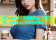 糖心vlog成人短视频平台：记录生活，分享激情，尽享精彩瞬间