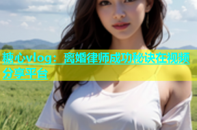 糖心vlog：离婚律师成功秘诀在视频分享平台