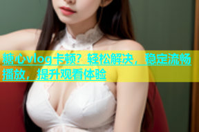 糖心vlog卡顿？轻松解决，稳定流畅播放，提升观看体验