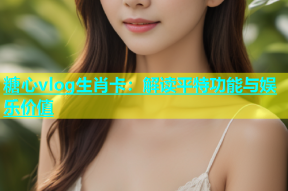 糖心vlog生肖卡：解读平特功能与娱乐价值