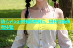 糖心vlog卡顿解决技巧，提升流畅观看体验
