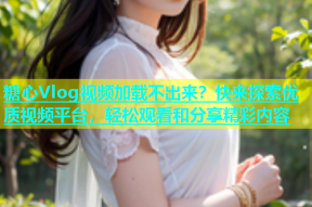 糖心Vlog视频加载不出来？快来探索优质视频平台，轻松观看和分享精彩内容