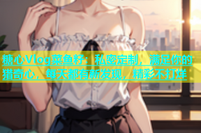 糖心Vlog菜鱼籽：私密定制，满足你的猎奇心，每天都有新发现，精彩不打烊