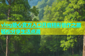 vlog糖心官方入口开启精彩创作之旅轻松分享生活点滴