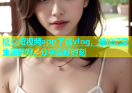 糖心短视频app下载vlog，轻松记录生活瞬间，分享美好时刻