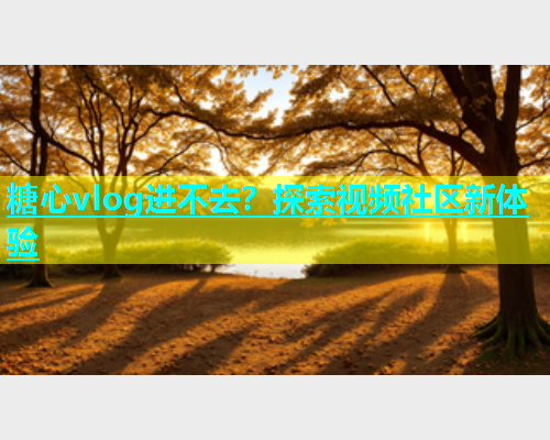 糖心vlog进不去？探索视频社区新体验  第1张