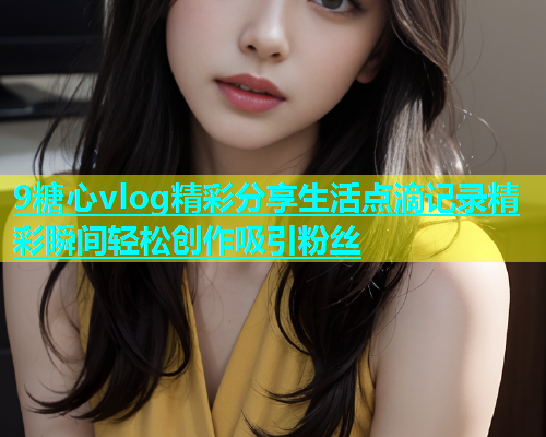 9糖心vlog精彩分享生活点滴记录精彩瞬间轻松创作吸引粉丝  第1张